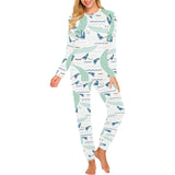 Crocodile diver pattern Women's All Over Print Pajama Set