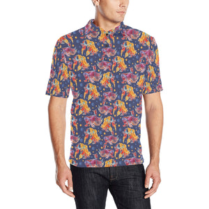 Goldfish Pattern Print Design 05 Men's All Over Print Polo Shirt