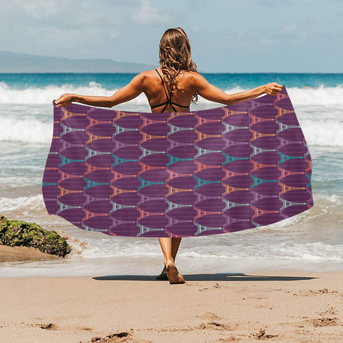 Eiffel Tower Pattern Print Design 05 Beach Towel