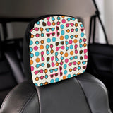 Sun Glasses Pattern Print Design 03 Car Headrest Cover