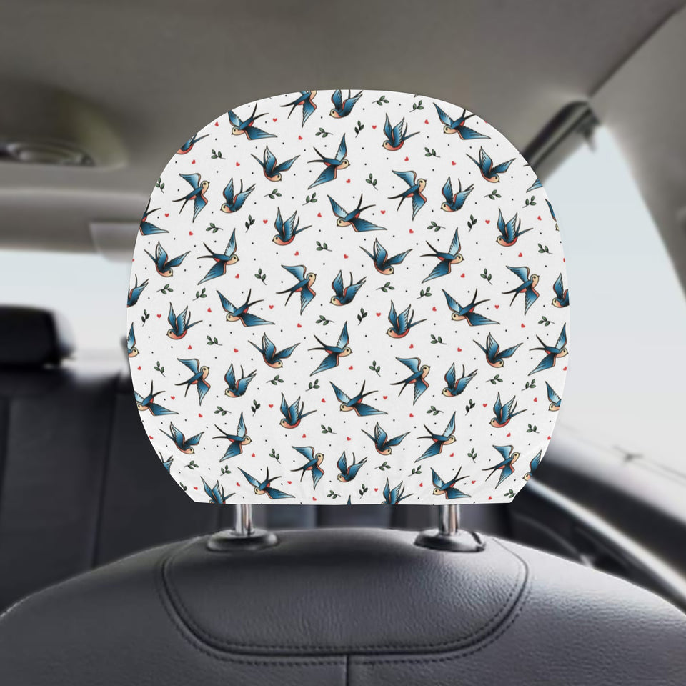 Swallow Pattern Print Design 04 Car Headrest Cover