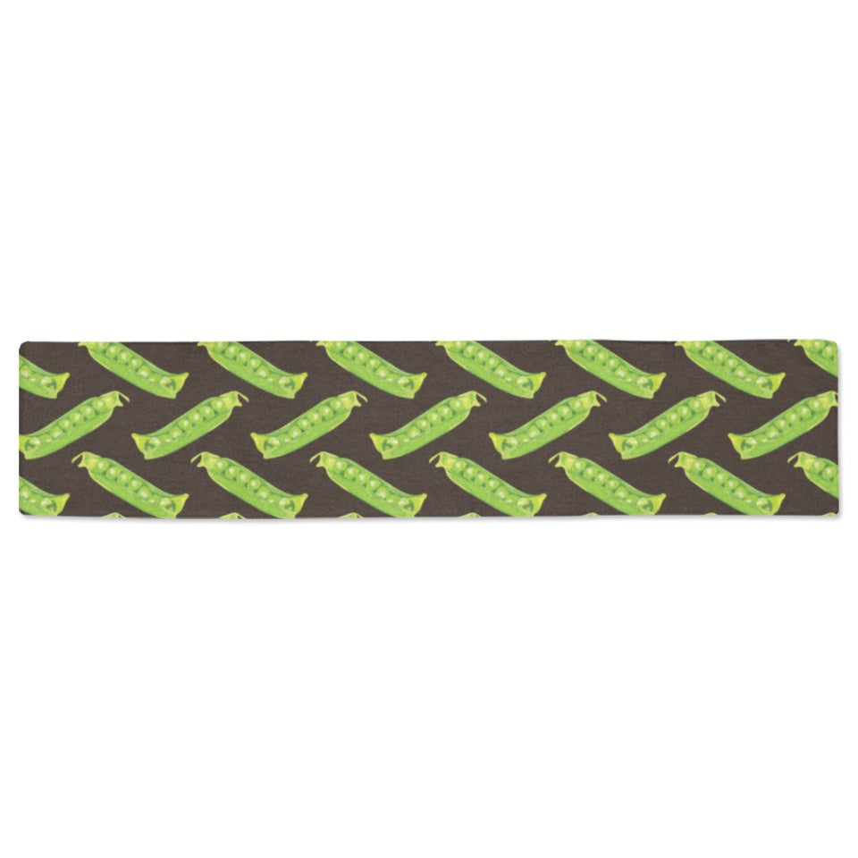 Green Peas Pattern Print Design 05 Table Runner