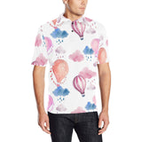 Watercolor air balloon cloud pattern Men's All Over Print Polo Shirt