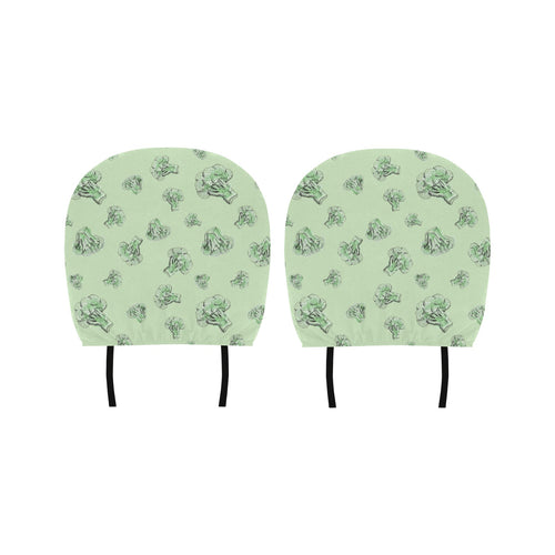 broccoli sketch pattern Car Headrest Cover