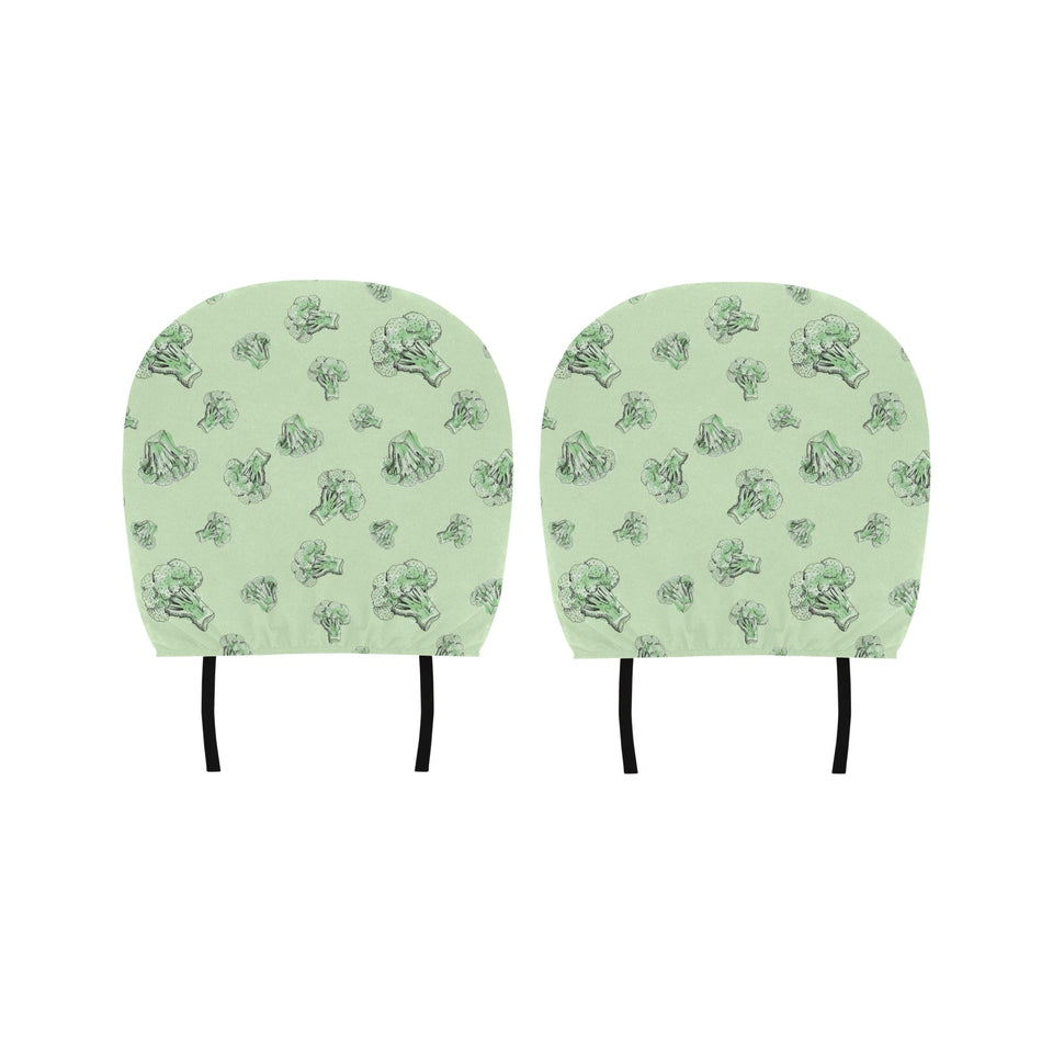broccoli sketch pattern Car Headrest Cover