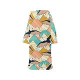 Eagle Pattern Print Design 02 Blanket Robe with Sleeves