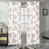Hand drawn pizza pattern Gauze Curtain