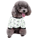 Hand drawn Koala leaves pattern All Over Print Pet Dog Round Neck Fuzzy Shirt