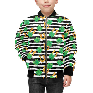 Horseshoes Pattern Print Design 01 Kids' Boys' Girls' Bomber Jacket