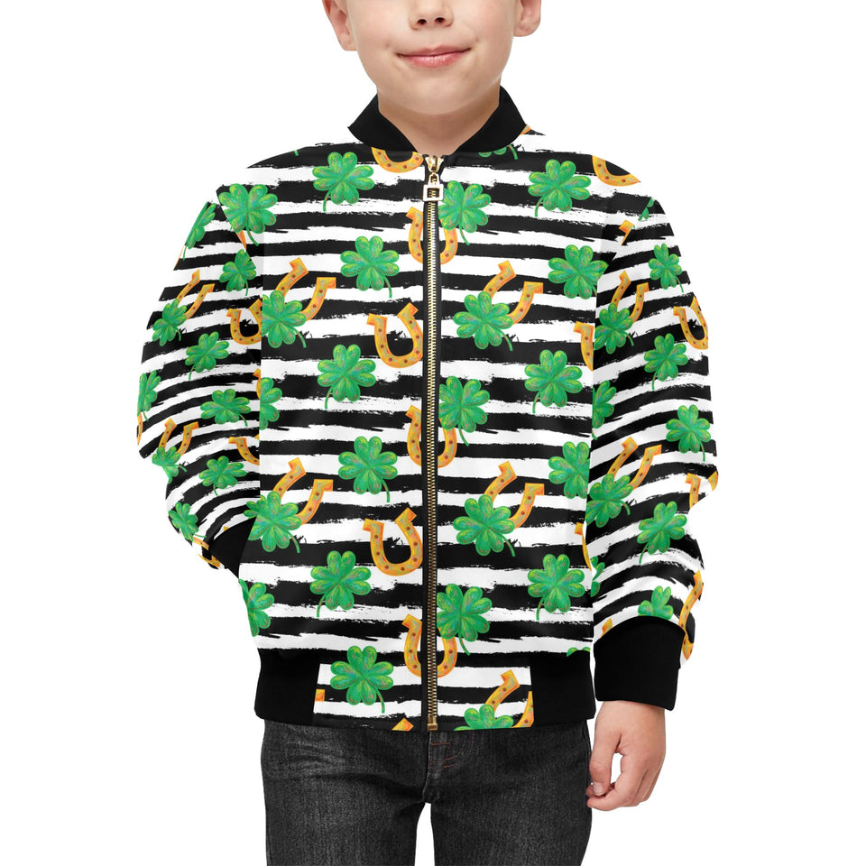 Horseshoes Pattern Print Design 01 Kids' Boys' Girls' Bomber Jacket