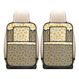 Fried Eggs Pattern Print Design 02 Car Seat Back Organizer