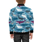 Whale design pattern Kids' Boys' Girls' Bomber Jacket
