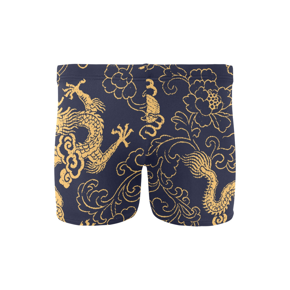 Gold dragon pattern Men's Swimming Trunks