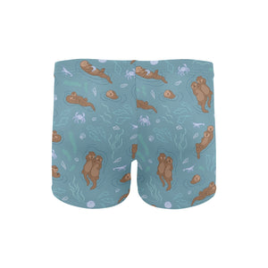 Sea otters pattern Men's Swimming Trunks