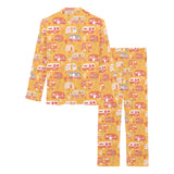 Camper Van Pattern Print Design 04 Women's Long Pajama Set