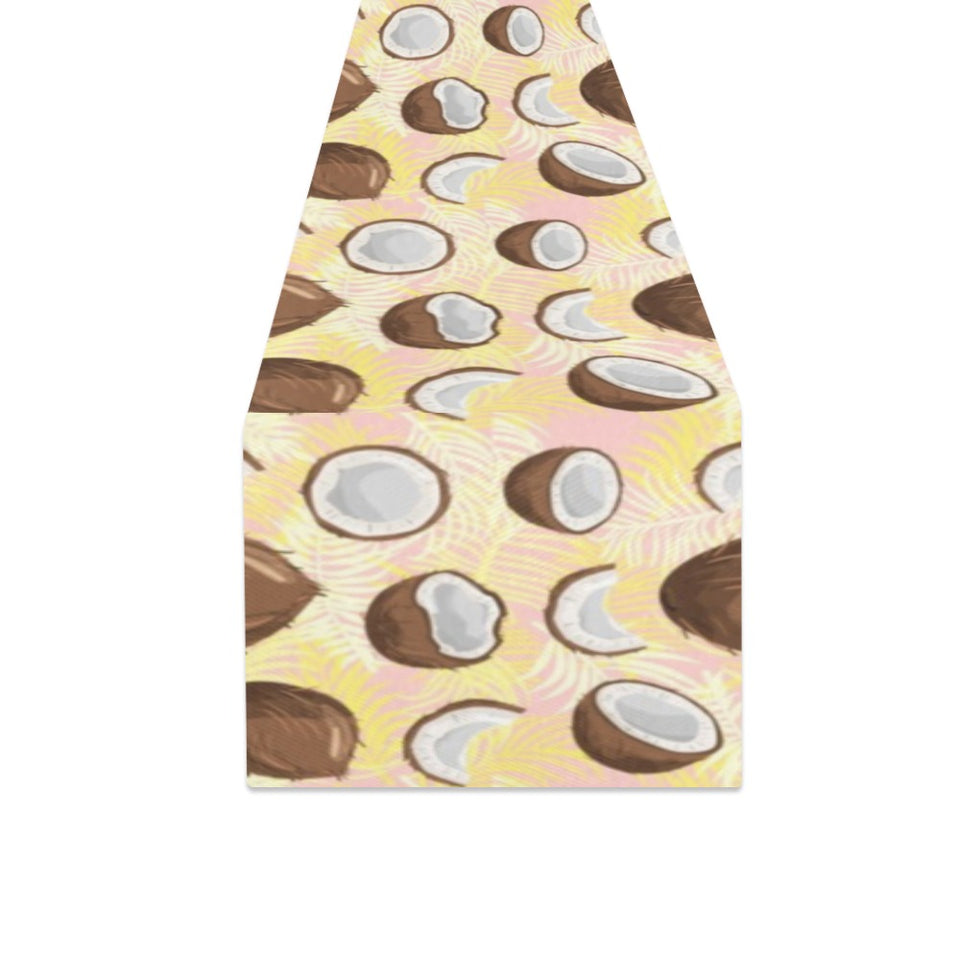 Coconut Pattern Print Design 05 Table Runner