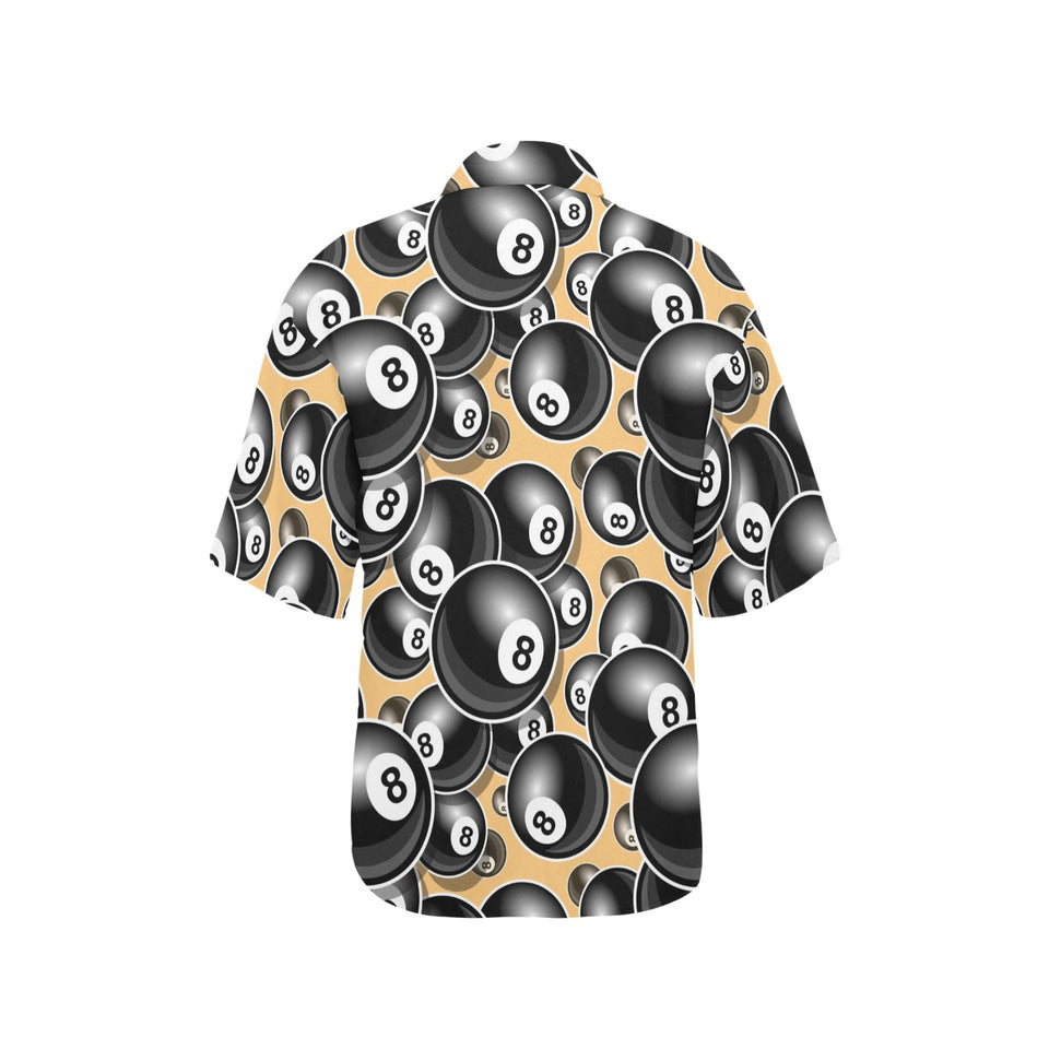 Billiard Ball Pattern Print Design 04 Women's All Over Print Hawaiian Shirt