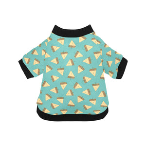 Sandwich Pattern Print Design 03 All Over Print Pet Dog Round Neck Fuzzy Shirt