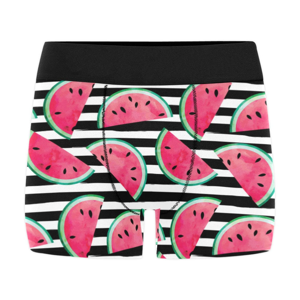 Watercolor paint textured watermelon pieces Men's All Over Print Boxer Briefs Men's Underwear