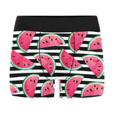 Watercolor paint textured watermelon pieces Men's All Over Print Boxer Briefs Men's Underwear
