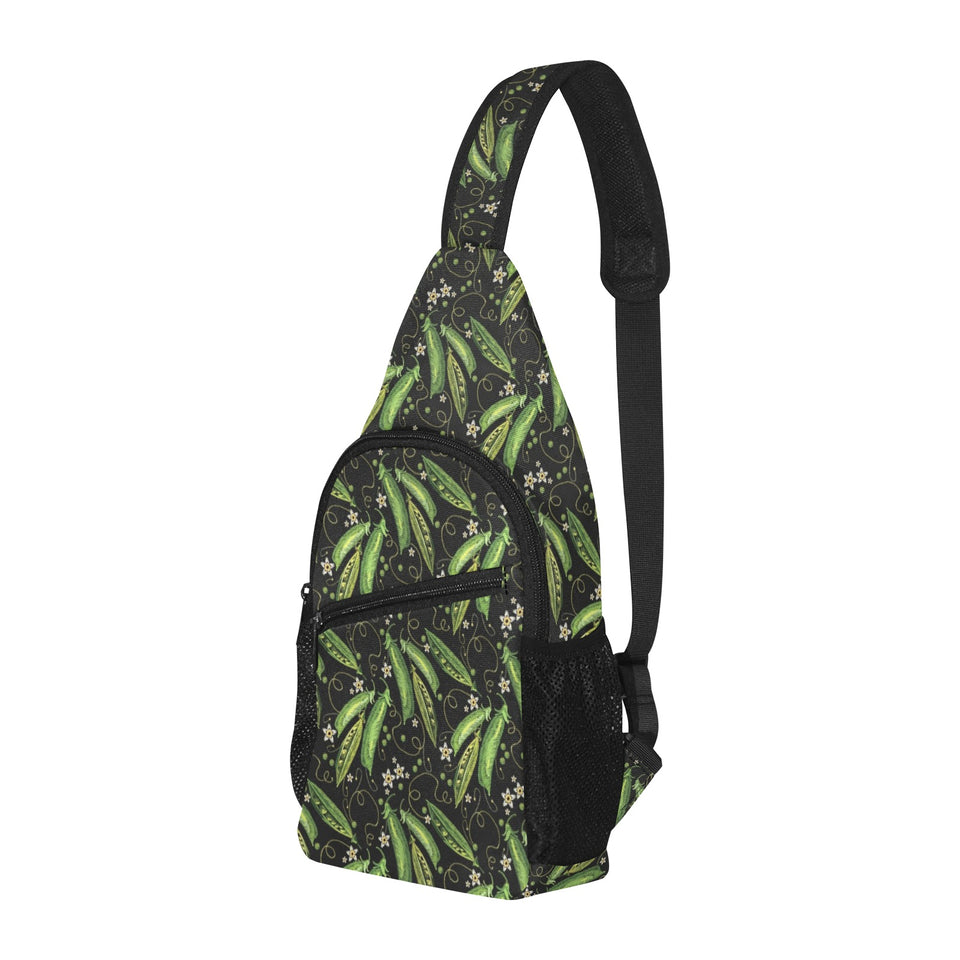 Green Peas Pattern Print Design 02 All Over Print Chest Bag