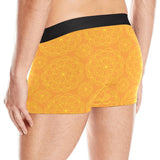 Orange traditional indian element pattern Men's All Over Print Boxer Briefs Men's Underwear