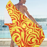 Fire flame design pattern Beach Towel