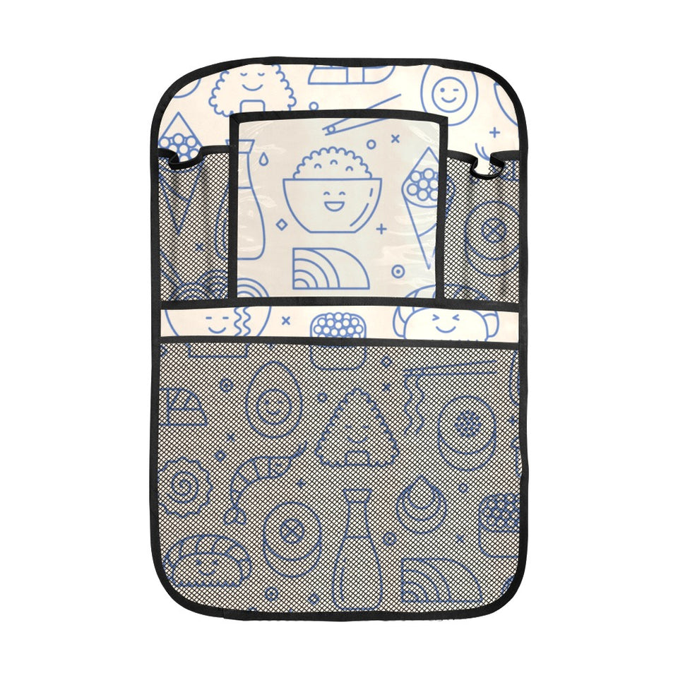 Cute sushi icon pattern Car Seat Back Organizer