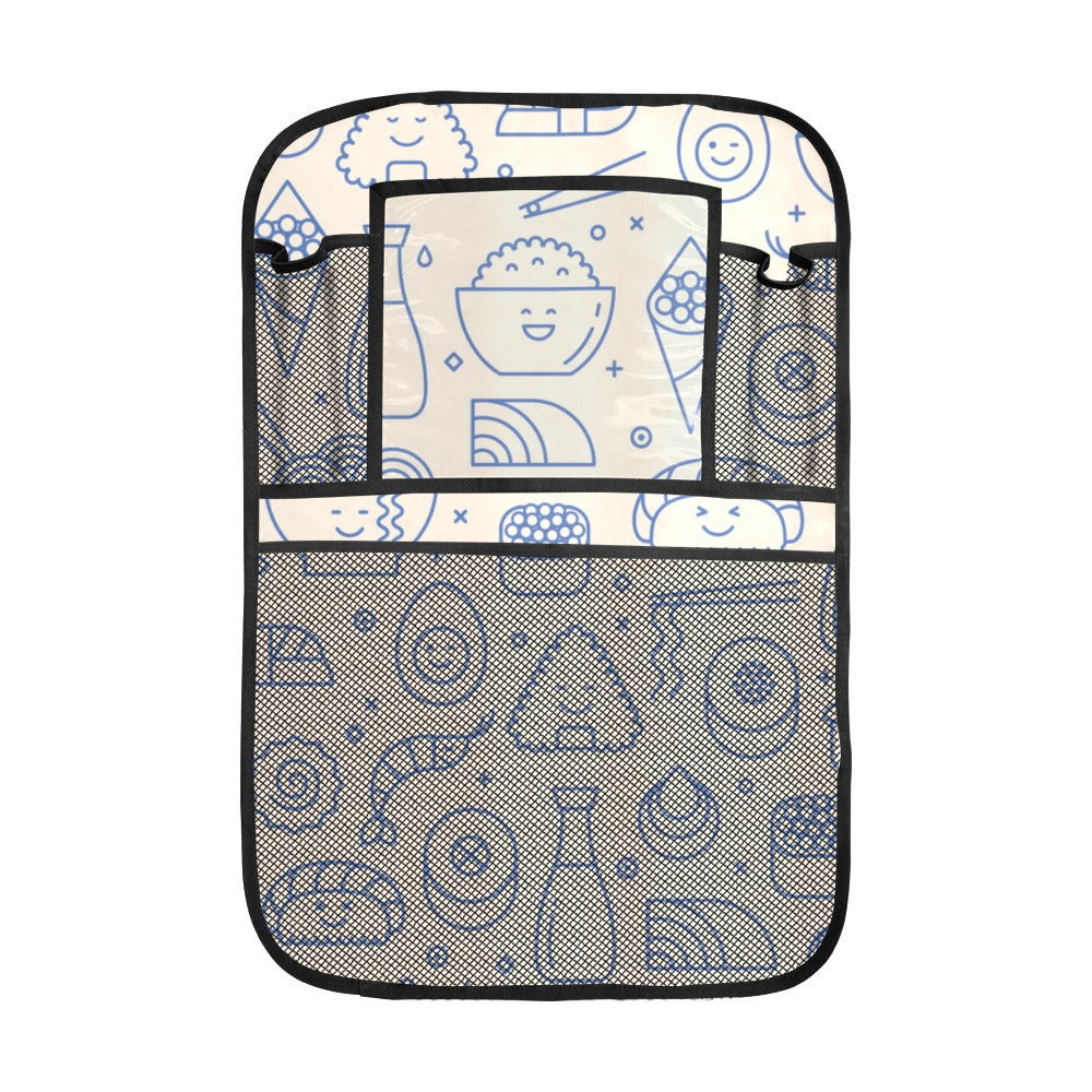 Cute sushi icon pattern Car Seat Back Organizer