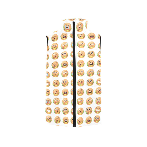 Hamburger Pattern Print Design 04 Men's Padded Vest
