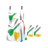 Darts Pattern Print Design 03 Chest Sexy Pleated Two Piece Swim Dress