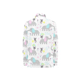 Cute elephant mouse pattern Women's Long Sleeve Polo Shirt