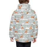 Beautiful deers Winter Christmas Kids' Boys' Girls' Padded Hooded Jacket