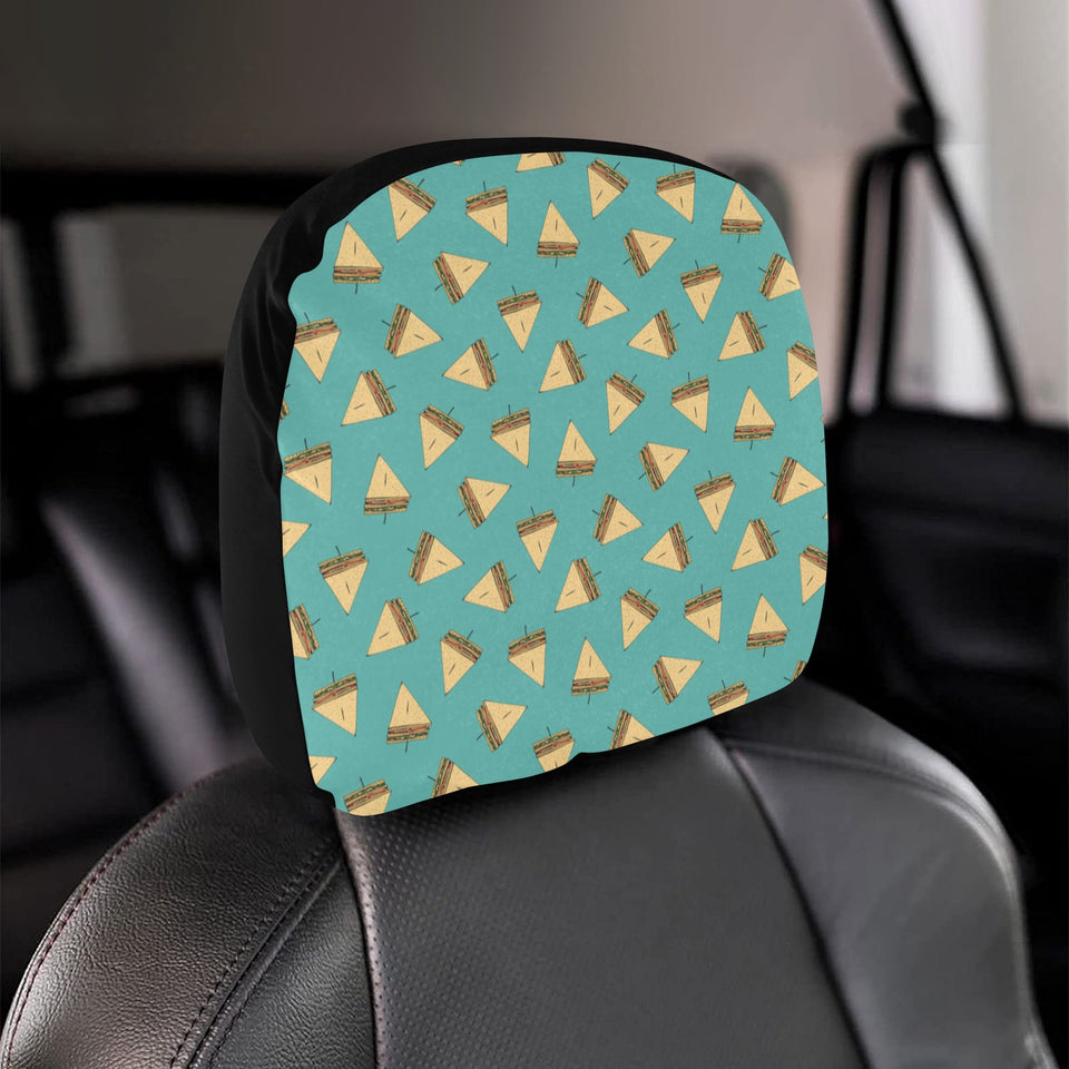 Sandwich Pattern Print Design 03 Car Headrest Cover