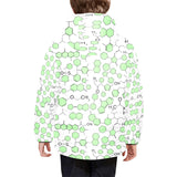 Chemistry Periodic Table Pattern Print Design 03 Kids' Boys' Girls' Padded Hooded Jacket