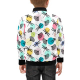 Dragonflies ginkgo leaves pattern Kids' Boys' Girls' Bomber Jacket