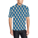 Golden Retriever Pattern Print Design 03 Men's All Over Print Polo Shirt