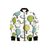 Hot Air Balloon Bird Cloud Pattern Kids' Boys' Girls' Bomber Jacket