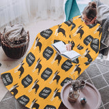 Boston terrier design pattern Blanket Robe with Sleeves