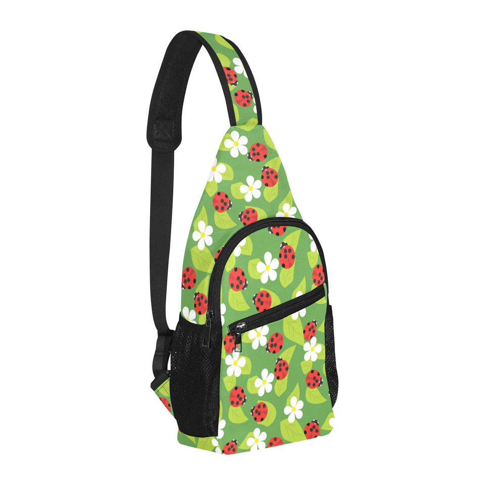 Ladybug Pattern Print Design 01 All Over Print Chest Bag