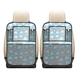 Cute rainbow clound star pattern blue background Car Seat Back Organizer