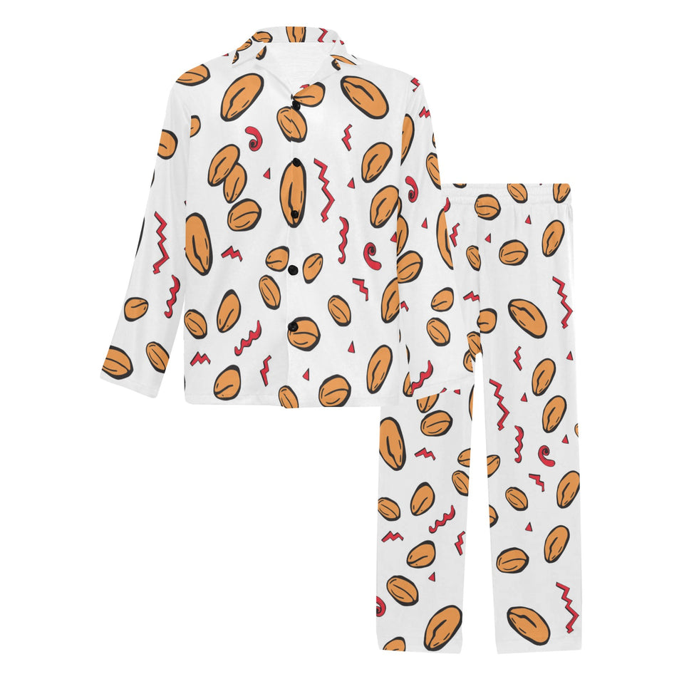 peanuts pattern background Men's Long Pajama Set