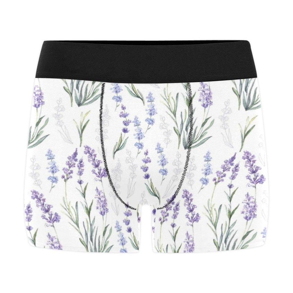 Hand painting Watercolor Lavender Men's All Over Print Boxer Briefs Men's Underwear