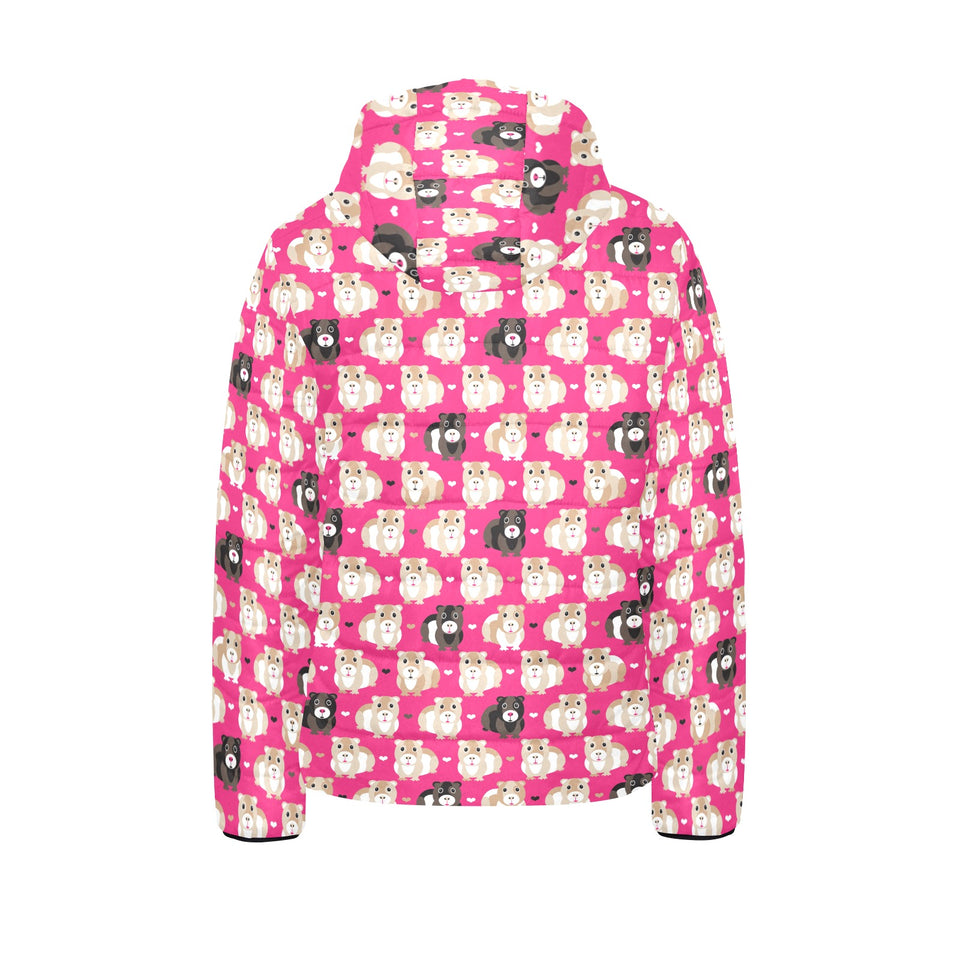 Guinea Pig Pattern Print Design 01 Kids' Boys' Girls' Padded Hooded Jacket