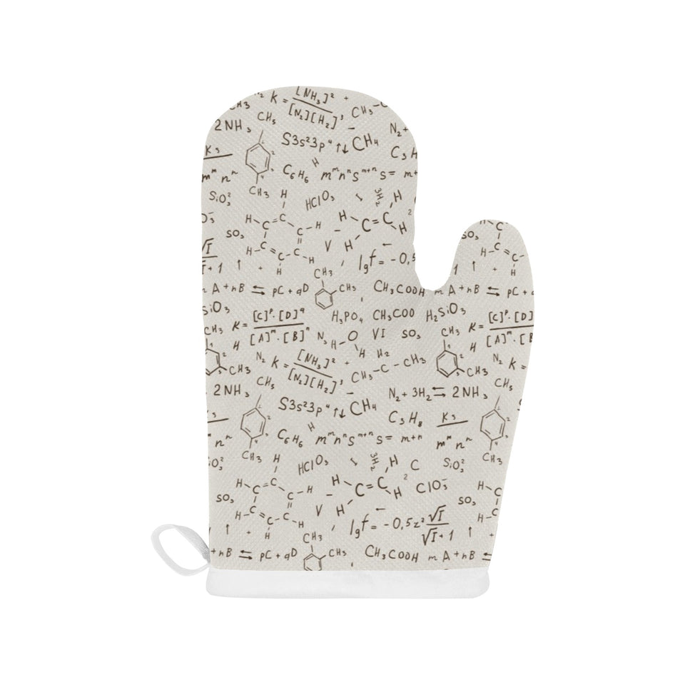Chemistry Periodic Table Pattern Print Design 04 Heat Resistant Oven Mitts