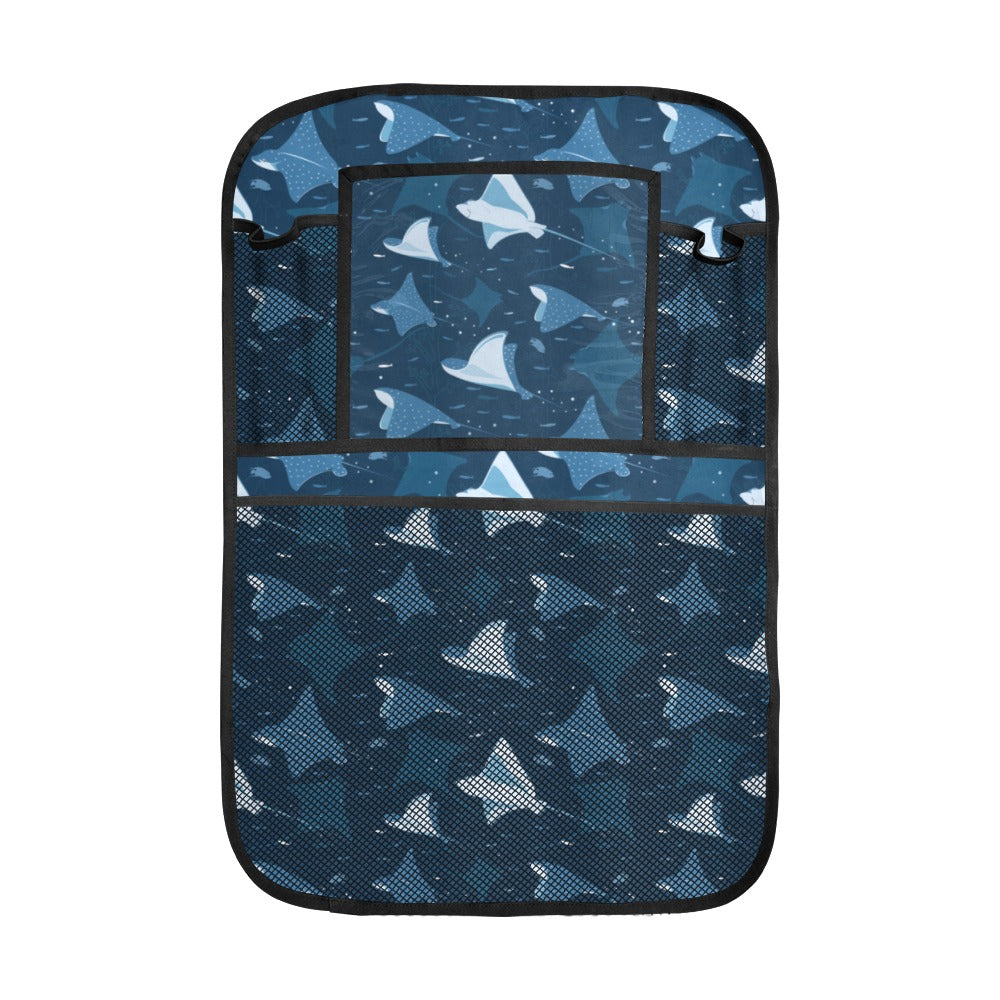 Stingray Pattern Print Design 04 Car Seat Back Organizer