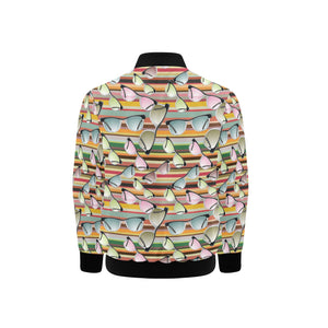 Sun Glasses Pattern Print Design 02 Kids' Boys' Girls' Bomber Jacket