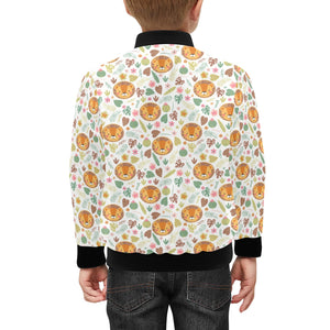 Lion Pattern Print Design 04 Kids' Boys' Girls' Bomber Jacket