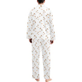 Jack Russel Pattern Print Design 05 Men's Long Pajama Set