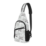 Cute raccoons leaves dot All Over Print Chest Bag